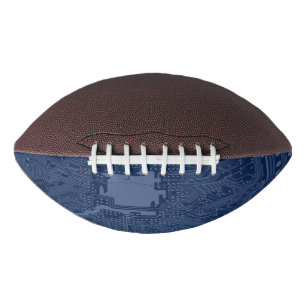 Blue Geek Motherboard Circuit Pattern American Football