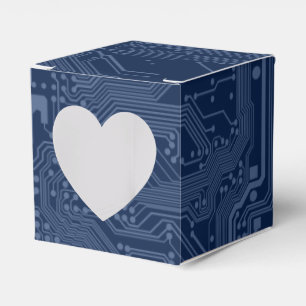 Blue Geek Motherboard Circuit Pattern Favour Box