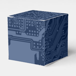 Blue Geek Motherboard Circuit Pattern Favour Box