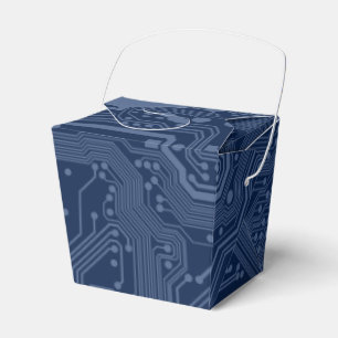 Blue Geek Motherboard Circuit Pattern Favour Box