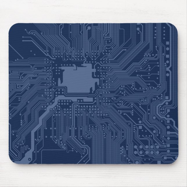 Blue Geek Motherboard Circuit Pattern Mouse Mat (Front)