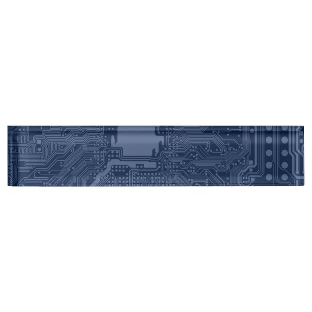Blue Geek Motherboard Circuit Pattern Nameplate (Front)