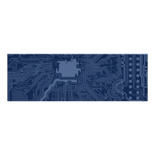 Blue Geek Motherboard Circuit Pattern Photo Print