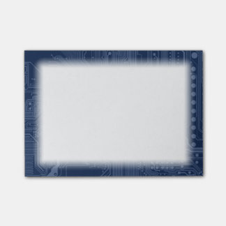 Blue Geek Motherboard Circuit Pattern Post-it Notes