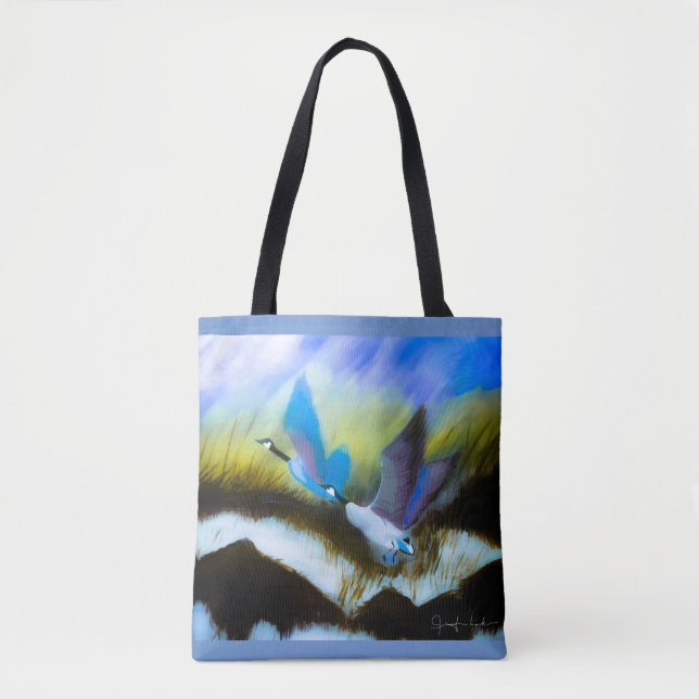 Blue Geese Tote Bag (Front)