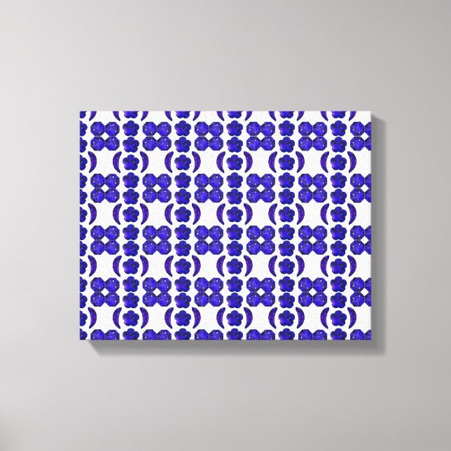 Blue Gem Art Structure Canvas Print (Front)