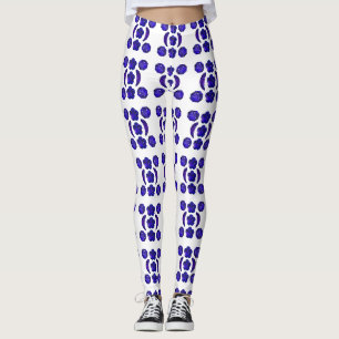 Blue Gem Art Structure Leggings