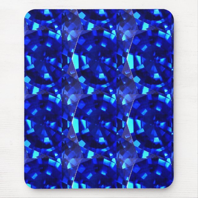 blue gem stone mouse mat (Front)