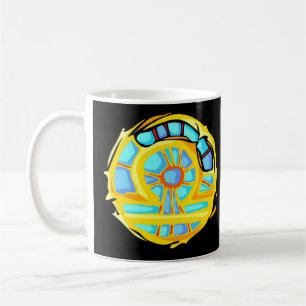 Blue Gemstone Coloured Libra Symbol Coffee Mug