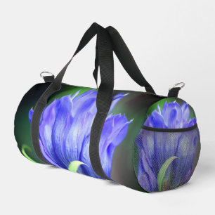 Blue Gentian Flower Duffle Bag