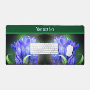 Blue Gentian Flower Personalised   Desk Mat