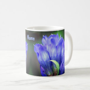 Blue Gentian Flower Personalized Coffee Mug