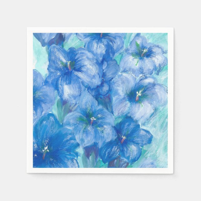 Blue Gentian Flowers  Napkin (Front)