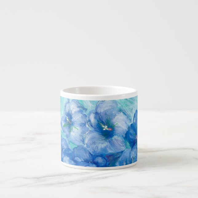 Blue Gentian Wildflower   Espresso Cup (Front)
