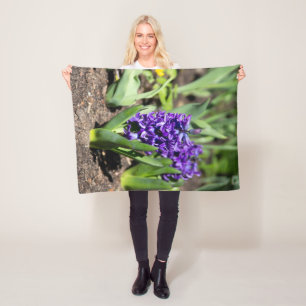 Blue Geocinth in spring Fleece Blanket