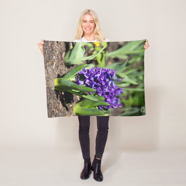 Blue Geocinth in spring  Fleece Blanket (In Situ)