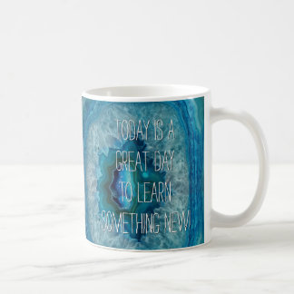 Blue Geode Rock Mineral Agate Crystal Image Coffee Mug