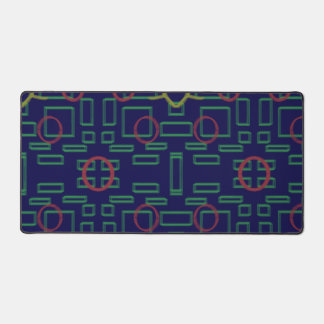 Blue Geometric Desk Mat