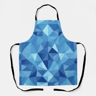 Blue Geometric Mosaic Tile Pattern Apron