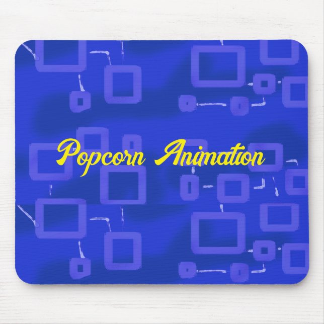 Blue Geometric  Mouse Mat (Front)