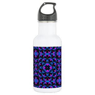 blue-geometric pattern 532 ml water bottle
