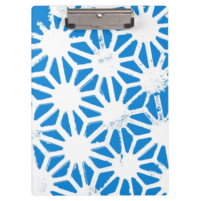 Blue geometric pattern clipboard (Front)