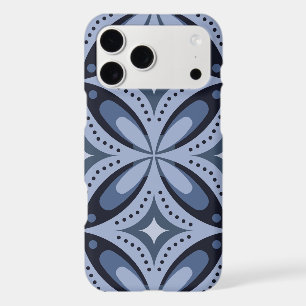 Blue Geometric Pattern Retro Style
