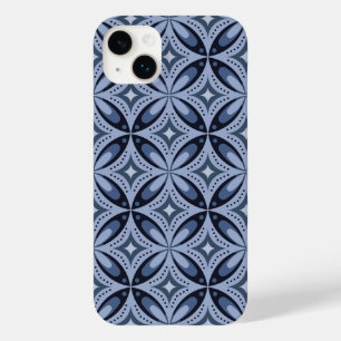 Blue Geometric Pattern Retro Style Case-Mate iPhone 14 Plus Case
