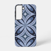 Blue Geometric Pattern Retro Style