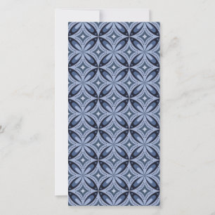Blue Geometric Pattern Retro Style Save The Date