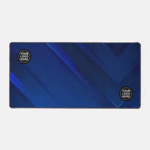 Blue Geometric Professional Desk Mat Mouse Pad