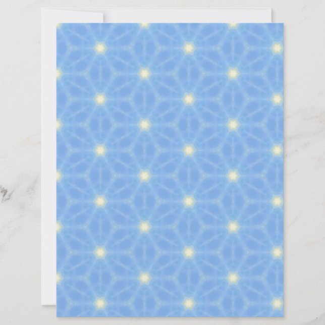 Blue Geometric Scrapbook Paper (Front)