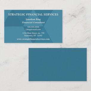 Blue Geometric Shapes Finance Business Generic Business Card