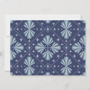 Blue Geometric shapes Pattern  Card