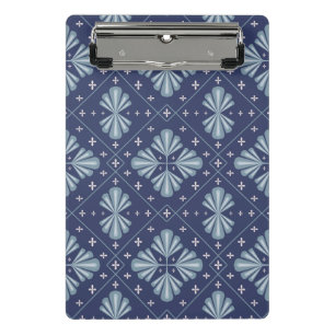Blue Geometric shapes Pattern Mini Clipboard
