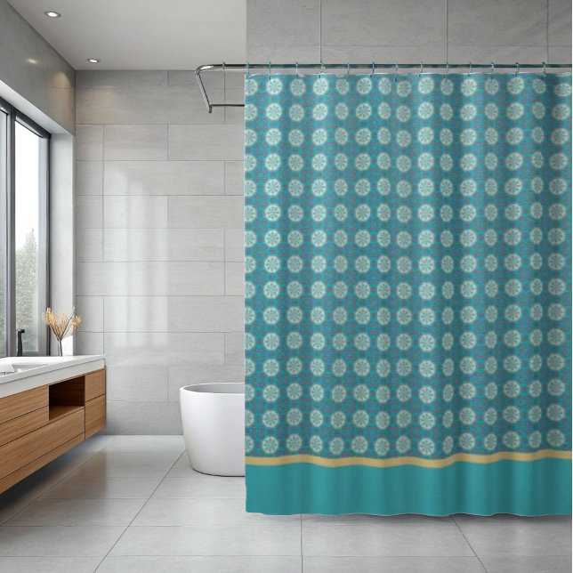 Blue Geometric  Shower Curtain (Creator Uploaded)