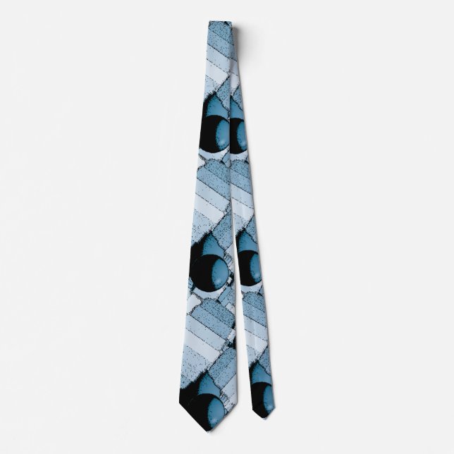 Blue Geometric Sphere Tie (Front)