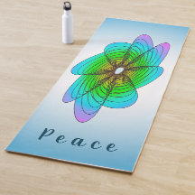 Blue Geometric Spiral Flower