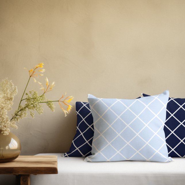 Blue Geometric Squares Cushion (Creator Uploaded)