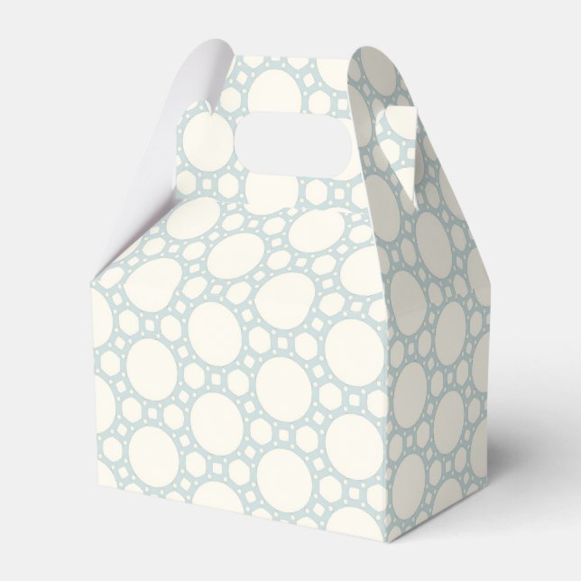 Blue Geometric Twins Party Favour Box (Front Side)