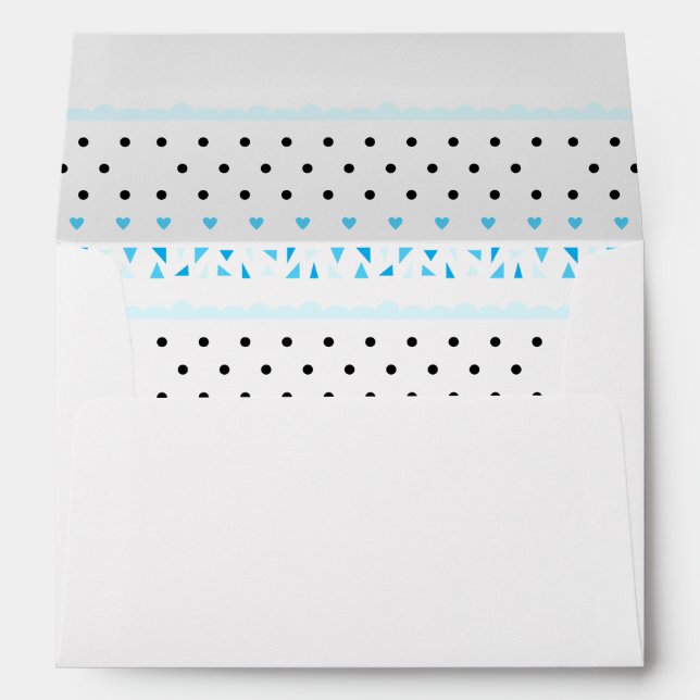 Blue Geometrics Envelope (Back (Bottom))