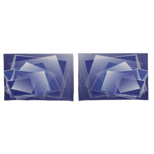 Blue geometry burst pillowcase