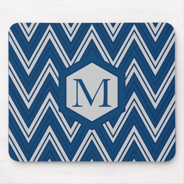 Blue Geometry Collection Mouse Mat (Front)