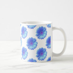 Blue gerbera daisy coffee mug