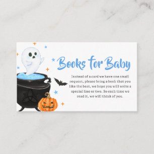 Blue Ghost Halloween Baby Brewing Books for Baby Enclosure Card