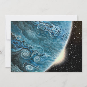 "Blue Giant" Planet Greeting Card