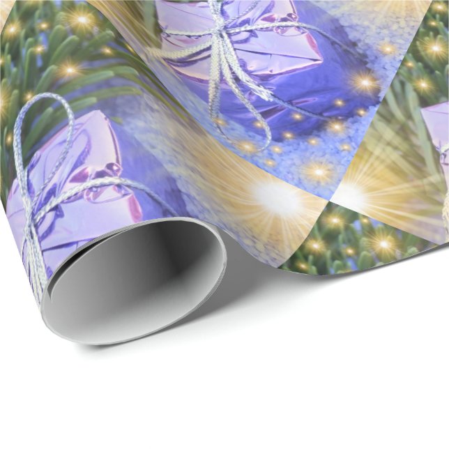 blue gift,unique, glossy Wrapping Paper, colourful Paper (Roll Corner)