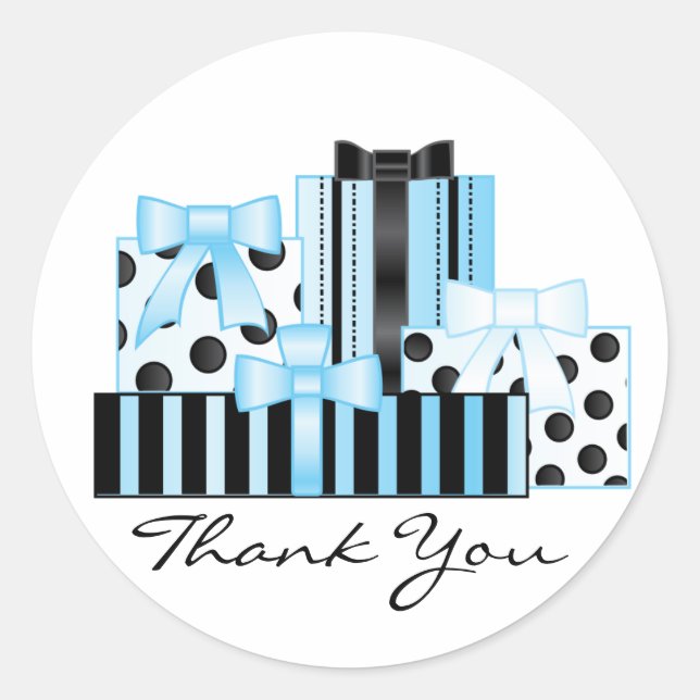 Blue Gifts Classic Round Sticker (Front)