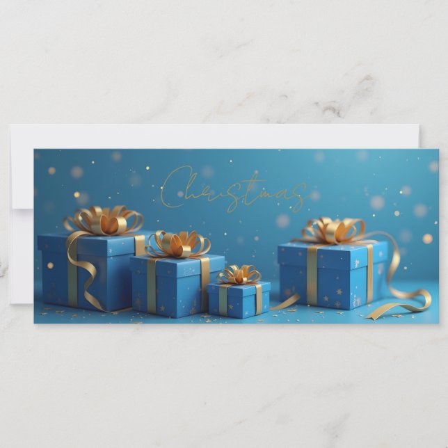 blue gifts, golden ribbons (Front)