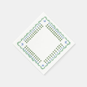 Blue Ginger Jars Jar Topiary Vine   Napkin